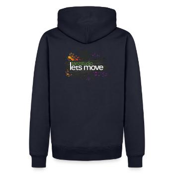 Studio de danse Let’s Move - Sweat à capuche Premium bio Homme - bleu marine - Dos - Nico (187cm)
