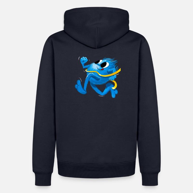 Speedy cooles Monster MathBatt - Marathon - Männer Premium Bio Hoodie - Navy