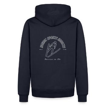 Nordic Sports Addicts - Ski Jumping - Men’s Premium Organic Hoodie - navy - Back - Nico (187cm)