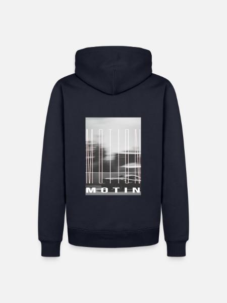 Motion - Männer Premium Bio Hoodie - Navy