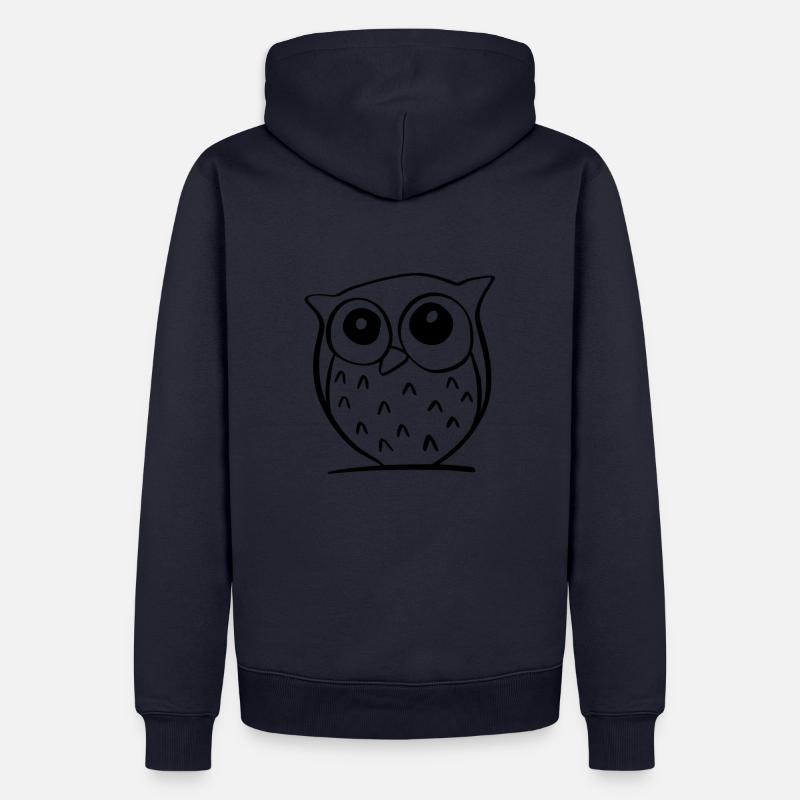Süße Eule - Männer Premium Bio Hoodie - Navy