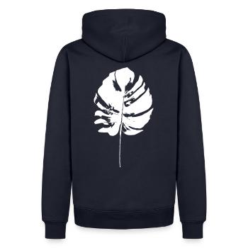 monstera - Sweat à capuche Premium bio Homme - bleu marine - Dos - Nico (187cm)