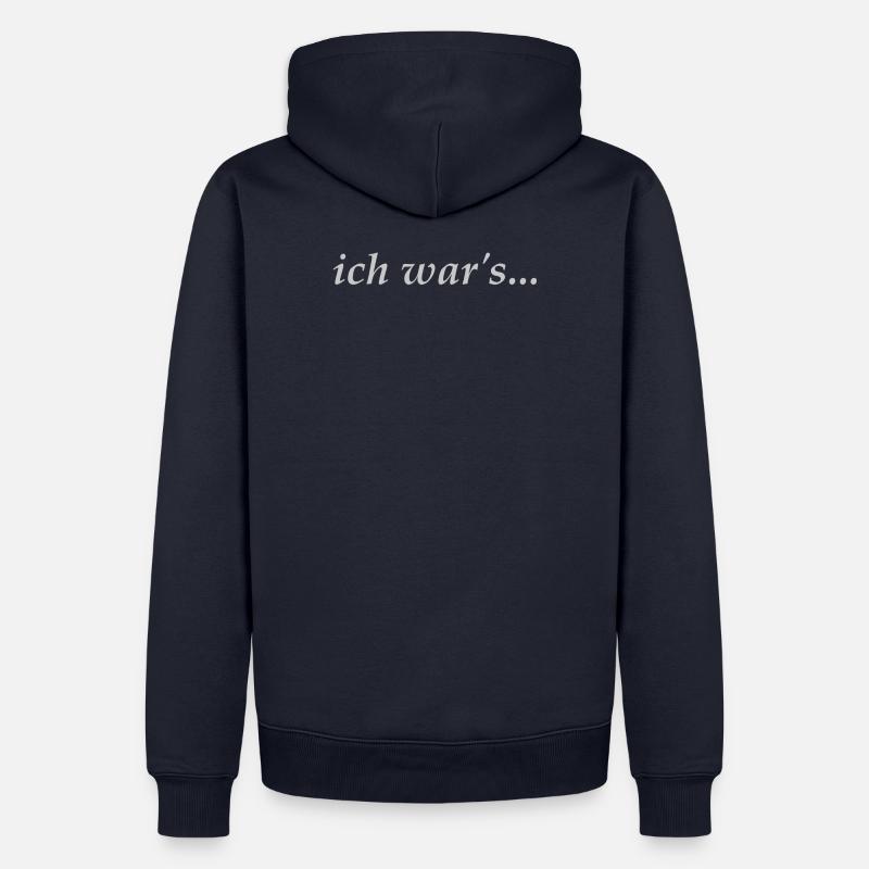 ich wars - Männer Premium Bio Hoodie - Navy