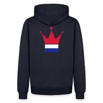 Niederlande - Männer Premium Bio Hoodie - Navy - Hinten - Nico (187cm)