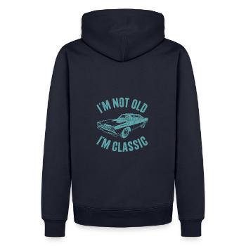 I'm Not Old I'm Classic Classic Car Oldtimer - Männer Premium Bio Hoodie - Navy - Hinten - Nico (187cm)