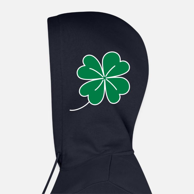Lucky clover, two-coloured shamrock Men’s Premium Organic Hoodie
