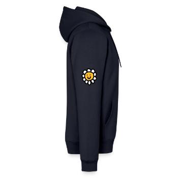 Gänseblümchen - Männer Premium Bio Hoodie - Navy - Rechts - Nico (187cm)