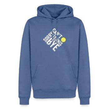 Désolé ne peut pas Tennis Bye citation drôle Sport Dire - Sweat à capuche Premium bio Homme - bleu pigeon - Devant - Nico (187cm)