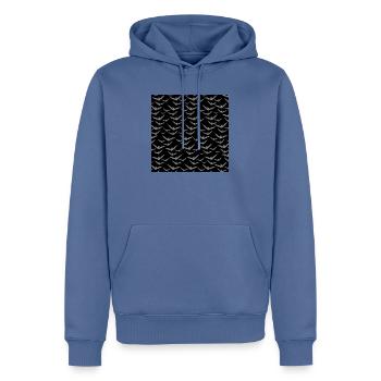 Fledermäuse Muster schräg, Halloween outfit - Männer Premium Bio Hoodie - Taubenblau - Vorne - Nico (187cm)