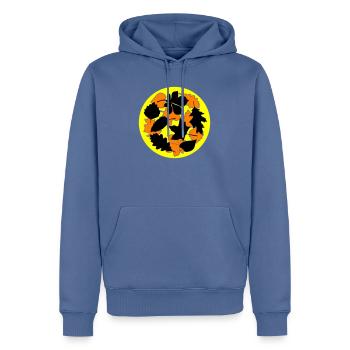 Herbst Oktober Wetter - Männer Premium Bio Hoodie - Taubenblau - Vorne - Nico (187cm)