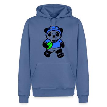 Panda-Rugby - Männer Premium Bio Hoodie - Taubenblau - Vorne - Nico (187cm)
