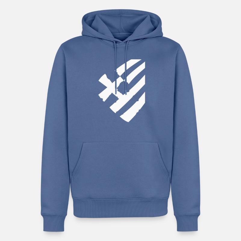 drapeau de la grèce - Sweat à capuche Premium bio Homme - bleu pigeon