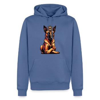 Malinois Belgian Shepherd Malinois Owner - Men’s Premium Organic Hoodie - stone blue - Front - Nico (187cm)