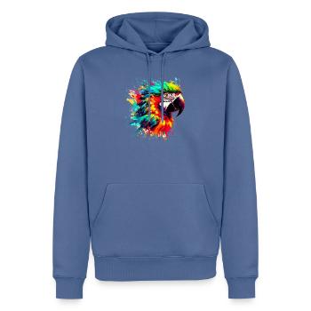 Papagei - Männer Premium Bio Hoodie - Taubenblau - Vorne - Nico (187cm)