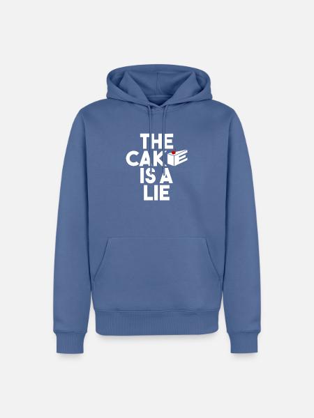 The Cake is a lie Portal Aperture Science - Männer Premium Bio Hoodie - Taubenblau
