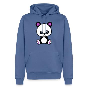 Süßer Teddybär - Männer Premium Bio Hoodie - Taubenblau - Vorne - Nico (187cm)