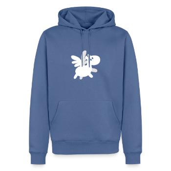 Baby Pegasus - Männer Premium Bio Hoodie - Taubenblau - Vorne - Nico (187cm)