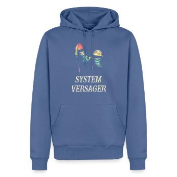System versager - Männer Premium Bio Hoodie - Taubenblau - Vorne - Nico (187cm)