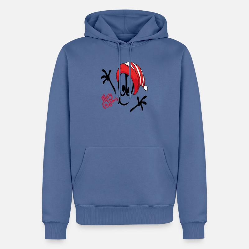 Weihnachtsmann Merry Christmas Comic - Männer Premium Bio Hoodie - Taubenblau