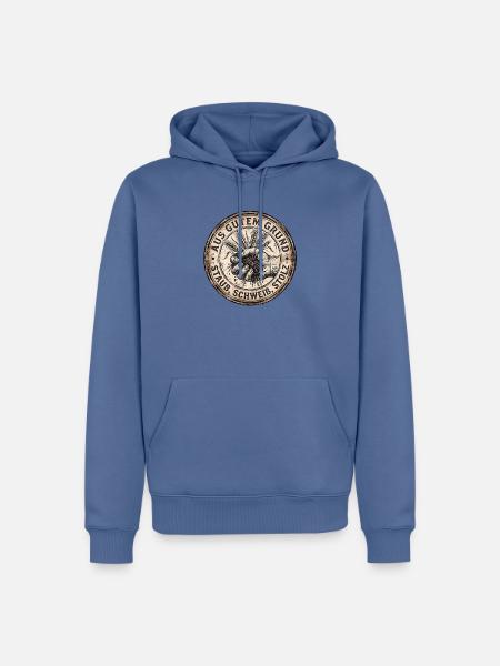 Stolzer Landwirt - Männer Premium Bio Hoodie - Taubenblau