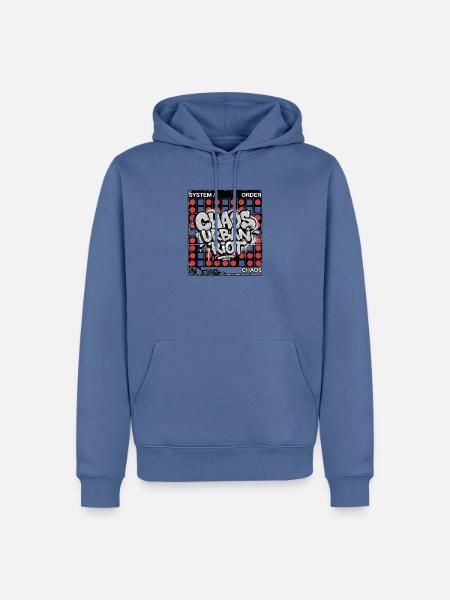 Raster Throw up Graffiti - Männer Premium Bio Hoodie - Taubenblau