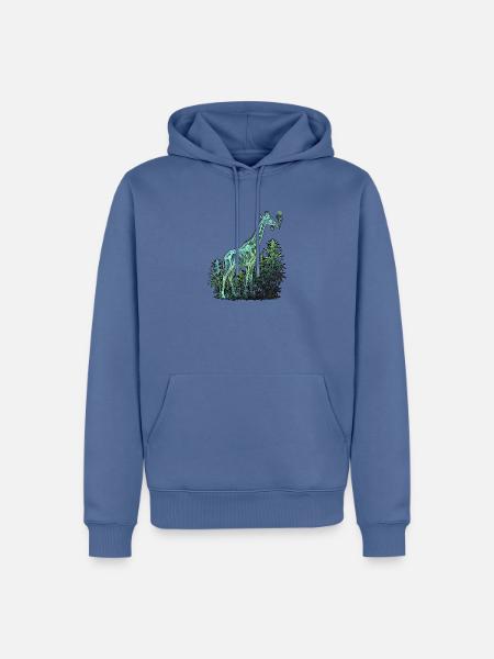 Röntgen Kiffer Giraffe - Männer Premium Bio Hoodie - Taubenblau