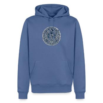 Landwirtschaft Tradition Deutschland - Männer Premium Bio Hoodie - Taubenblau - Vorne - Nico (187cm)