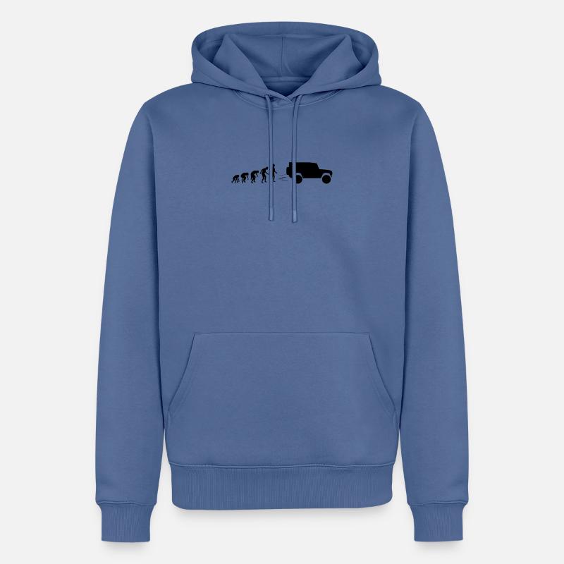 Evolution 4x4 Defender-Style - Männer Premium Bio Hoodie - Taubenblau