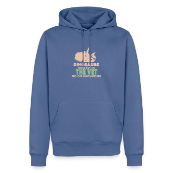 Dyrlæge dyrlæge - Herre Premium økologisk hoodie - dueblå - Foran - Nico (187cm)