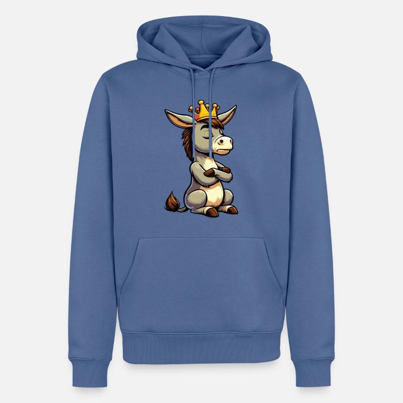 Esel Eselchen Eselhalter Muli Langohresel Muli - Männer Premium Bio Hoodie - Taubenblau