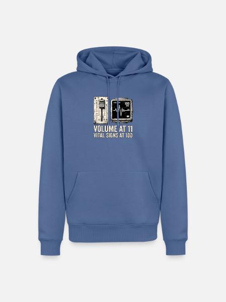 Heavy Metal Lebensretter Sanitäter - Männer Premium Bio Hoodie - Taubenblau