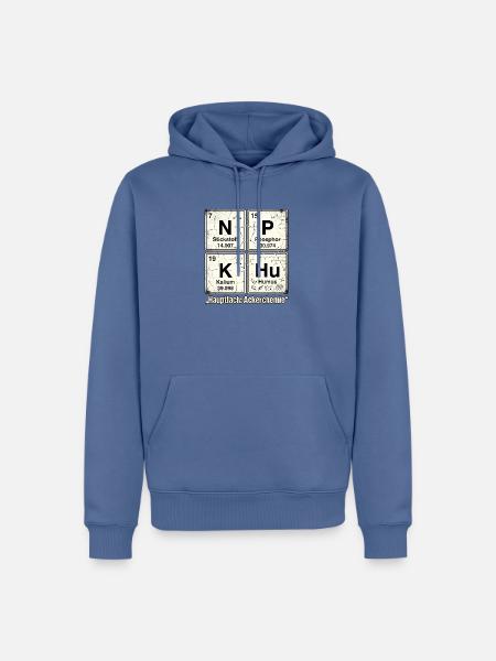 NPK Ackerchemie Landwirtschaft - Männer Premium Bio Hoodie - Taubenblau