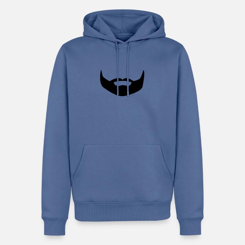 Bart - Sweat à capuche Premium bio Homme - bleu pigeon