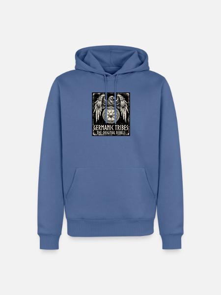 Germanen Rebellen Runen - Männer Premium Bio Hoodie - Taubenblau