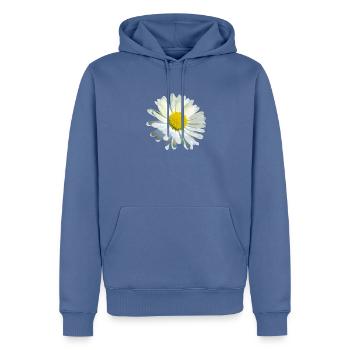 Gänseblümchen - Männer Premium Bio Hoodie - Taubenblau - Vorne - Nico (187cm)