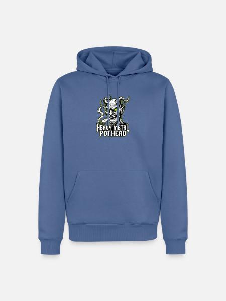 Heavy Metal Kiffer Dämon - Männer Premium Bio Hoodie - Taubenblau