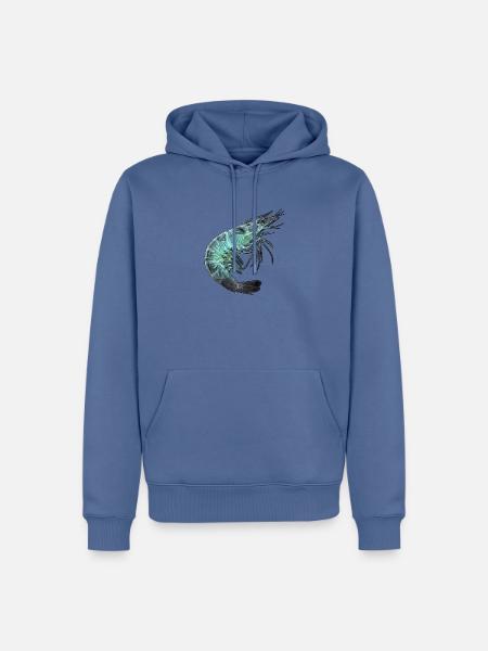 Röntgen Garnele Seafood - Männer Premium Bio Hoodie - Taubenblau