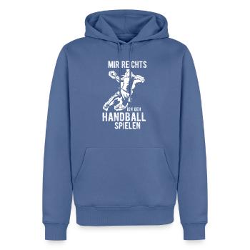 Handballer Mannschaft Handball spielen Geschenk - Männer Premium Bio Hoodie - Taubenblau - Vorne - Nico (187cm)