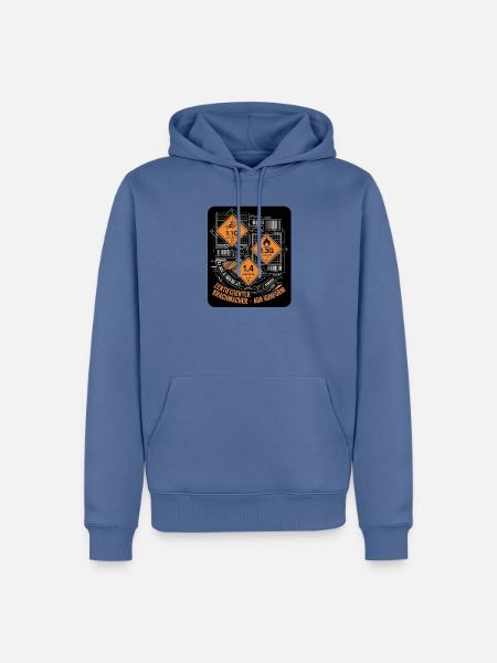 Pyro Gefahrgut - Männer Premium Bio Hoodie - Taubenblau