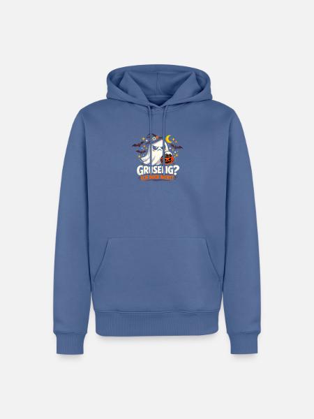 Gruseliger Halloween Geist Spruch Gruselzeit - Männer Premium Bio Hoodie - Taubenblau