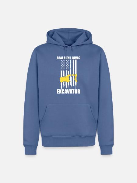 Baggerfahrer für Baggerrückwärtsfahrer - Männer Premium Bio Hoodie - Taubenblau