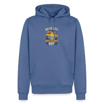 Forstwirtschaft - Männer Premium Bio Hoodie - Taubenblau - Vorne - Nico (187cm)