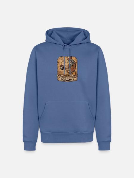 Pharao Kaffee Lebenselixier - Männer Premium Bio Hoodie - Taubenblau