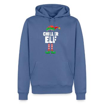 Weinachten Weihnachtself Chiller Elf Elfen - Männer Premium Bio Hoodie - Taubenblau - Vorne - Nico (187cm)