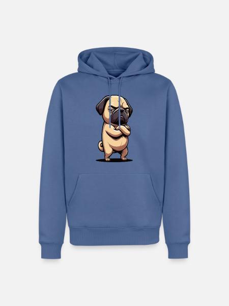 Mops Möpse Mopsbesitzer Mopsliebhaber Mopshalter - Männer Premium Bio Hoodie - Taubenblau