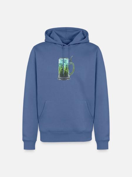 Röntgen Bier Bierkrug - Männer Premium Bio Hoodie - Taubenblau