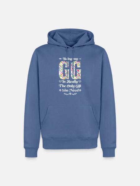 Großmutter GG Oma Geschenk - Männer Premium Bio Hoodie - Taubenblau