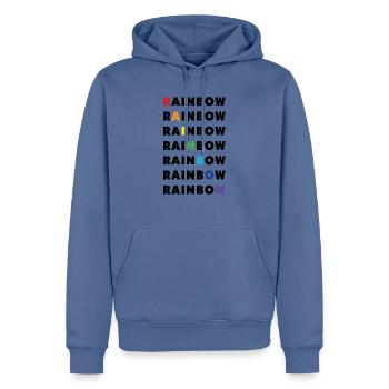 rainbow - Männer Premium Bio Hoodie - Taubenblau - Vorne - Nico (187cm)