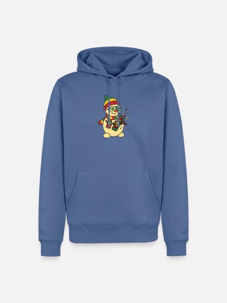 Dub Reggae Schneemann Weihnachten - Männer Premium Bio Hoodie - Taubenblau