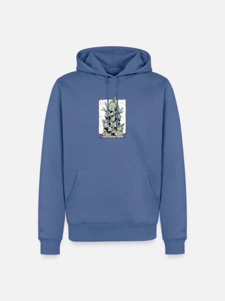 Pitaya Wand Kunst - Männer Premium Bio Hoodie - Taubenblau